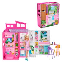 Mattel Barbie vakantiehuis met modepop speelset - thumbnail