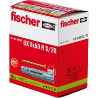 Fischer 94759 UX 6 x 50R S/20 Universele pluggen 50 mm 6 mm 25 stuk(s) - thumbnail
