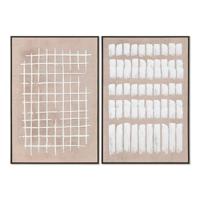 Canvas Home ESPRIT Wit Natuurlijk Modern Stads (2 Stuks) - thumbnail