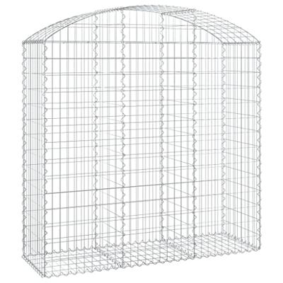 VidaXL Schanskorf gewelfd 150x50x140/160 cm gegalvaniseerd ijzer
