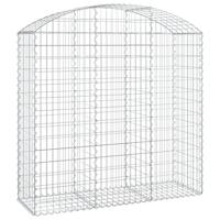 VidaXL Schanskorf gewelfd 150x50x140/160 cm gegalvaniseerd ijzer - thumbnail