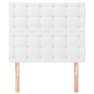 Hoofdborden 2 st 90x5x78/88 cm kunstleer wit - thumbnail