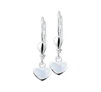 TFT Oorhangers Hart Brisur Haak Zilver Glanzend 7.8 mm x 7 mm - thumbnail
