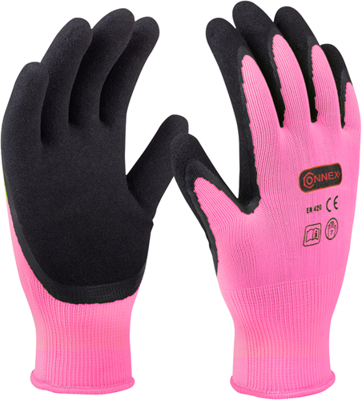 Connex handschoen tuin latex roze gr07 - cox938577