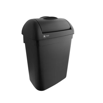 Dameshygiënebak blacksatino 8 liter zwart