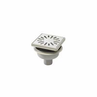 Aquaberg ABS vloerput m. ABS opzetstuk m. RVS rooster m. onderuitl. ÃƒËœ50mm verstelbaar - thumbnail