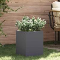 VidaXL Tuin bloempot antraciet 32 x 32 x 40 cm koudgewalst staal - thumbnail