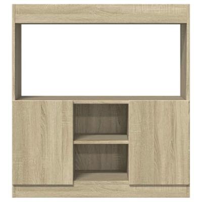 Hoge kast 92x33x100 cm bewerkt hout sonoma eikenkleurig