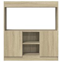 Hoge kast 92x33x100 cm bewerkt hout sonoma eikenkleurig - thumbnail