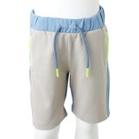Kindershort met trekkoord 140 blauw - thumbnail