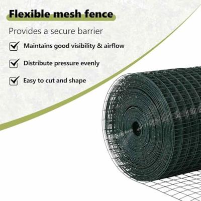 VidaXL Afrasteringspaal groen 10 x 0,5 m (25 x 25 mm gaas) staal