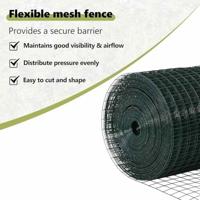 VidaXL Afrasteringspaal groen 10 x 0,5 m (25 x 25 mm gaas) staal - thumbnail