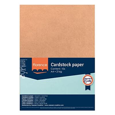Florence • cardstock papier 216g glad a4 kraft licht 10x