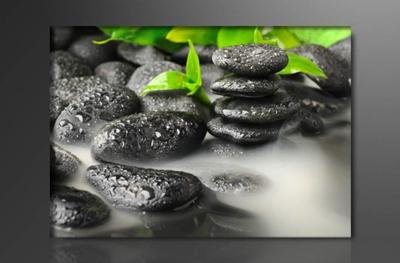 Schilderij - Mist en Stenen, Grijs, 80X60cm, 1luik