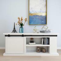 VidaXL Ophangset voor minischuifdeur 200 cm koolstofstaal - thumbnail