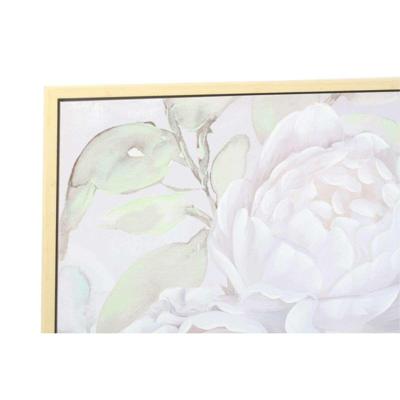 Schilderij DKD Home Decor 80 x 4 x 80 cm Blommor Shabby Chic (2 Stuks)