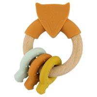 Trixie houten siliconen activiviteitenring - mr. fox - thumbnail