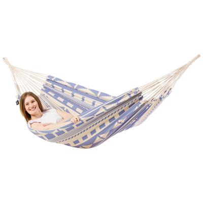 Eenpersoons hangmat - 300x140cm - Paars - 120kg draagkracht- 100% katoen - binnen & buiten