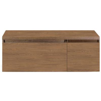 Frozen Badmeubelset 120 cm - Greeplijst in Kleur - Wastafel Onderkast met Bovenblad Honey