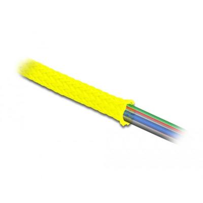 Delock Gevlochten slang rekbaar 2 m x 38 mm geel