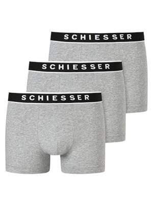 Schiesser Boxershorts 95/5 3-pack grijs