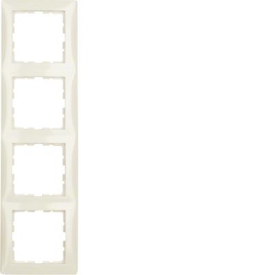 Berker S1 afdekraam 4 voudig creme glanzend