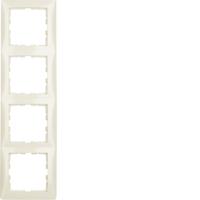 Berker S1 afdekraam 4 voudig creme glanzend - thumbnail