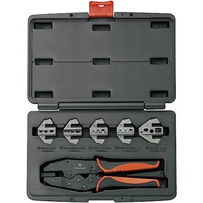 TOOLCRAFT PZ-506 430461 Krimptangset 6-delig Geïsoleerde kabelschoenen, Ongeïsoleerde, gesloten kabelschoenen, Open, ongeïsoleerde kabelschoenen, D-sub TOOLCRAFT PZ-506 430461 Krimptangset 6-delig Geïsoleerde kabelschoenen, Ongeïsoleerde, gesloten kabelschoenen, Open, ongeïsoleerde kabelschoenen, D-sub