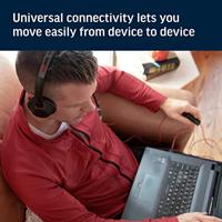 Hoofdtelefoon met microfoon Poly 207576-201 Zwart Rood - thumbnail