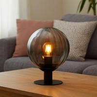 Globo TafellampDallerta zwart met smoke glas - 15216T - thumbnail