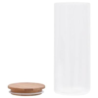 VidaXL Opbergpotten met bamboe deksel 6 st 1000 ml glas VidaXL Opbergpotten met bamboe deksel 6 st 1000 ml glas