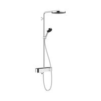 Regendouche set HansGrohe Pulsify S Showerpipe 260 1 Jet Met Badthermostaat ShowerTablet Select 400 Chroom - thumbnail