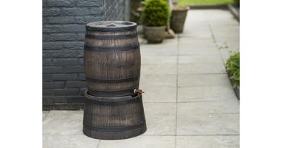 Nature regenton met hout-look 50 l 38x49,5 cm bruin