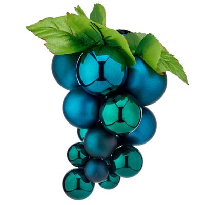 Kerstbal Krist+ 01852 Blauw Plastic Druiven