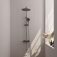 Regendoucheset Opbouw Brauer Gunmetal Edition 30 cm Thermostatisch met Handdouche 3-Standen Geborsteld Gunmetal Brauer - thumbnail