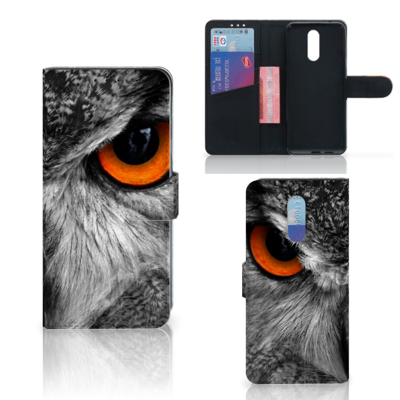 Nokia 3.2 Telefoonhoesje met Pasjes Uil Nokia 3.2 Telefoonhoesje met Pasjes Uil