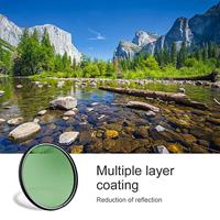 K&F Concept CPL filter Nano A met multi layer coating 67mm - circulair polarisatiefilter voor betere contrasten - thumbnail