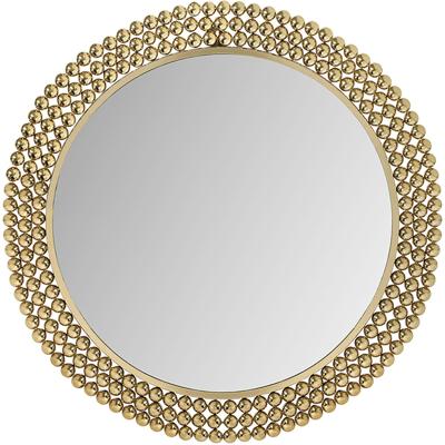 Spiegel - Wandspiegel - Trion Alia - Decoratieve Spiegel - 76cm - Rond - Goud - Metaal