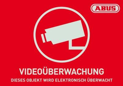 ABUS AU1421 Waarschuwingssticker Camerabewaking Taal: Duits (b x h) 74 mm x 52.5 mm ABUS AU1421 Waarschuwingssticker Camerabewaking Taal: Duits (b x h) 74 mm x 52.5 mm