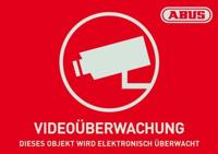 ABUS AU1421 Waarschuwingssticker Camerabewaking Taal: Duits (b x h) 74 mm x 52.5 mm - thumbnail