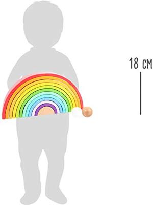 Small Foot houten bouwblokken regenboog xl, 14dlg.