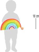 Small Foot houten bouwblokken regenboog xl, 14dlg. - thumbnail