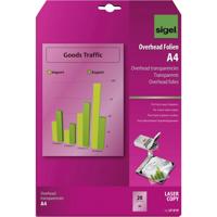 Sigel LF619 Folie voor overheadprojectoren DIN A4 Laser (zwart/wit), Kopiëren (zwart/wit), Laser (kleur), Kopiëren (kleur) Transparant 20 stuk(s) - thumbnail