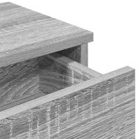 Wandschap met lades 80x31x17 cm bewerkt hout grijs sonoma eiken - thumbnail
