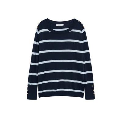 Violeta by Mango gestreepte trui marine
