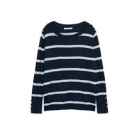 Violeta by Mango gestreepte trui marine - thumbnail