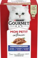Gourmet Mon Petit Intense met tonijn, zalm en forel natvoer kat 8 x (6 x 50 g) - thumbnail