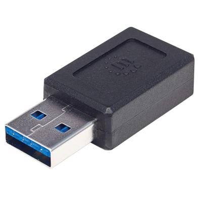 Manhattan USB 3.2 Gen 2 (USB 3.1 Gen 2) Adapter [1x USB 3.2 Gen 2 stekker A (USB 3.1) - 1x USB-C bus] Manhattan 354714 adattatore per inversione del genere