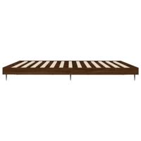 Bedframe bewerkt hout bruineikenkleurig 200x200 cm - thumbnail