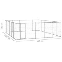 Hondenkennel 36,3 m² gegalvaniseerd staal - thumbnail